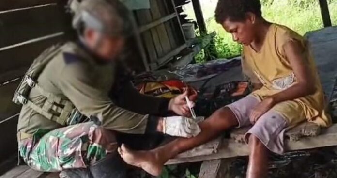 Marinir Jangkau Warga Papua dengan Layanan Aspek Kesejahteraan pada pada Perbatasan 