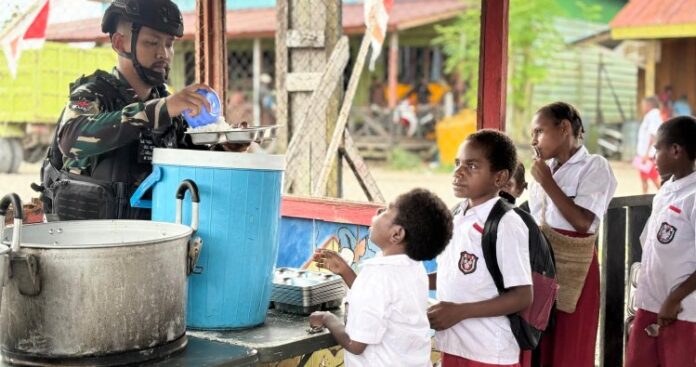 Satgas Masariku Hadirkan Gizi untuk Anak Papua di Nduga 